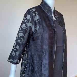 Salon Studio Womens 3PC set Lace jacket blazer, camisole and pants XL NWT